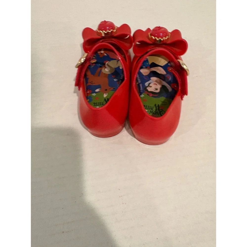 Mini Melissa Disney Snow White Red Poison Apple Jelly Mary Jane Shoes Kids 7
